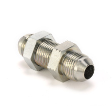 ASSEMBLED WITH LOCK NUT MALE JIC 74DEG CONE SEAL STRAIGHT BULKHEAD FITTING